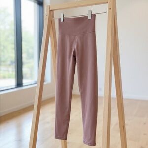 Athleta Elation High Rise Crop Mauve Leggings